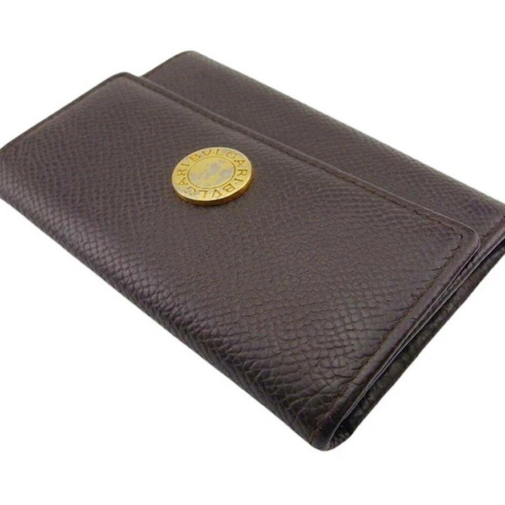 Bvlgari Key Holder Brown Gold Women Authentic Secondhand